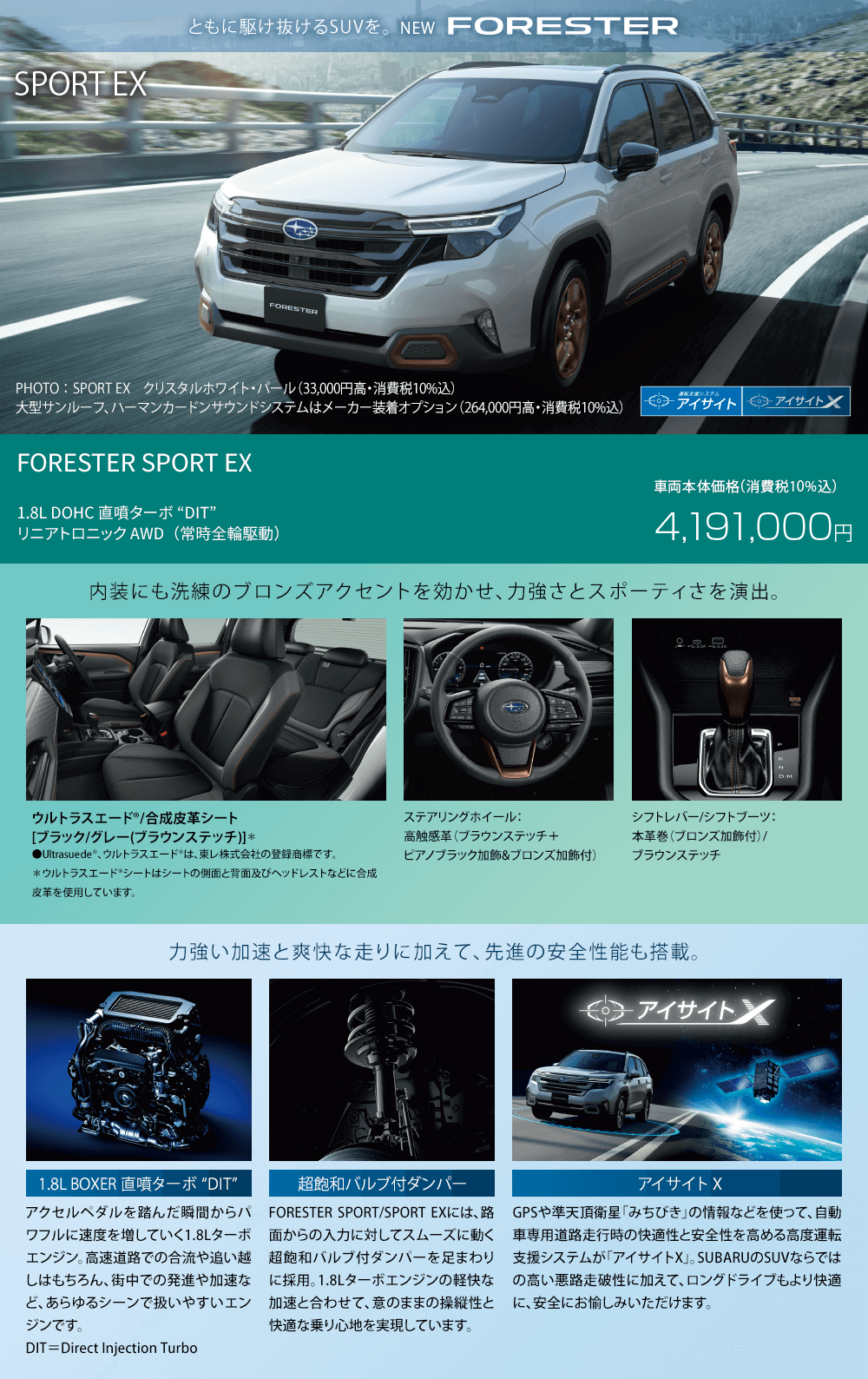 NEW FORESTER 試乗チャレンジ ストロングハイブリッド or 1.8L直噴ターボ 選べる2つのパワーユニット