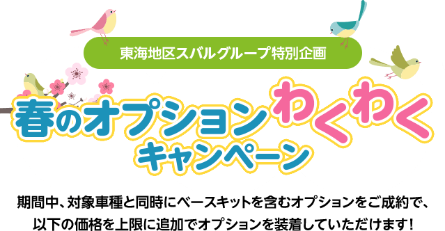 春のオプションわくわくキャンペーン